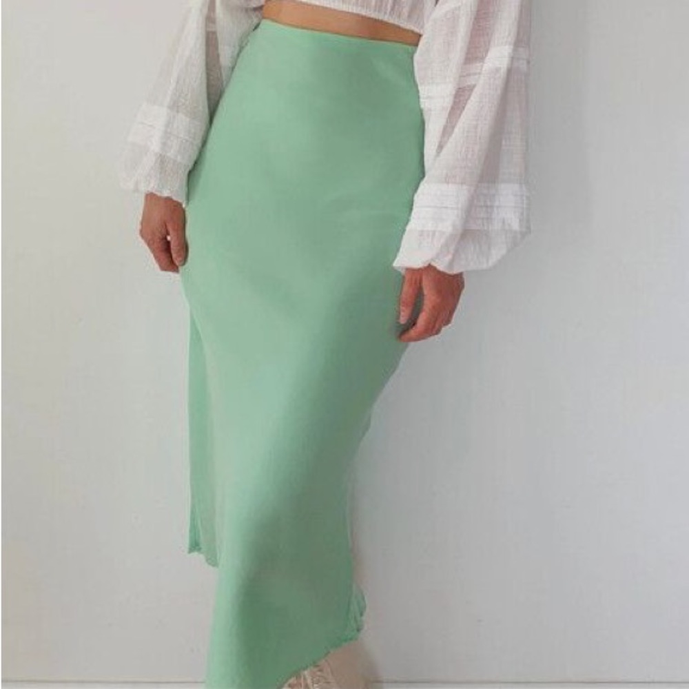 NWOT C/MEO Collective Sanguine Skirt in Mint